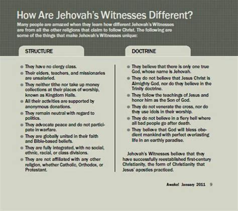 I consider this to be one of the most important <strong>differences between Jehovah</strong>’s Witnesses and true <strong>Christians</strong>. . Difference between jehovah witness and christianity